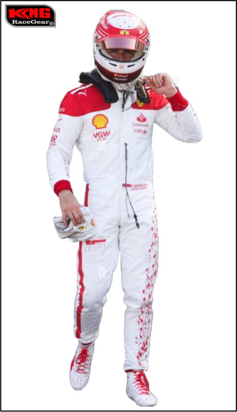 Scuderia Ferrari F1 Driver Charles Leclerc Mens Monaco GP White T