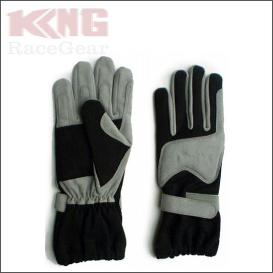 Indoor Karting Gloves Black-Gray