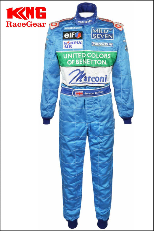 2001 Jenson Button Mild Seven Benetton Renault F1 Suit