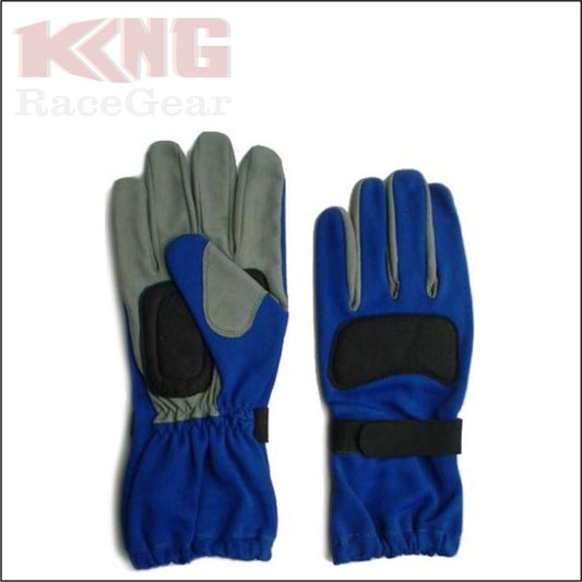 Indoor Karting Gloves Blue-Gray
