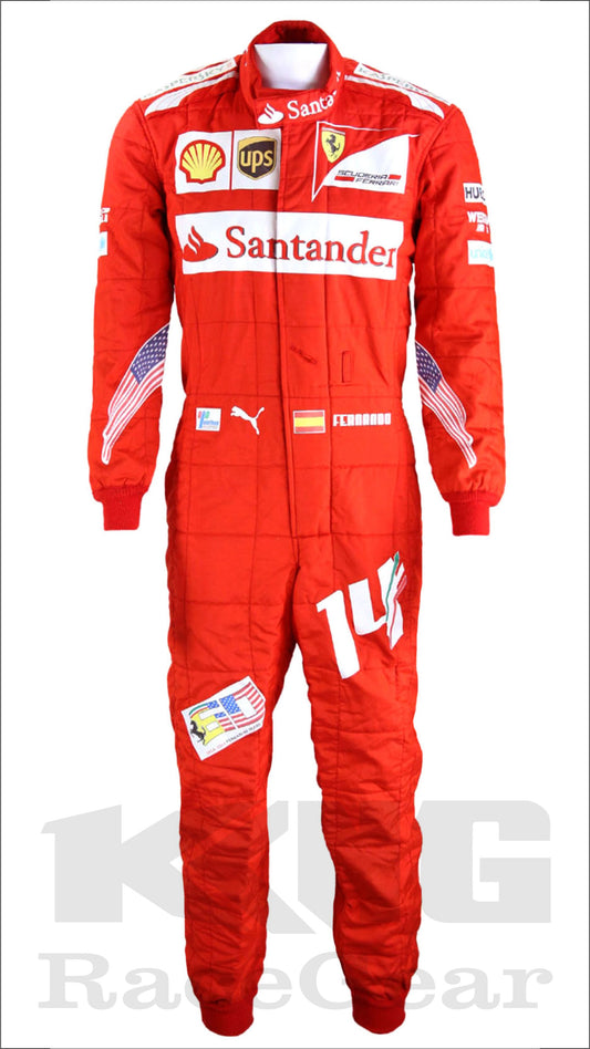 2014 Fernando Alonso United States GP Race Ferrari F1 Suit