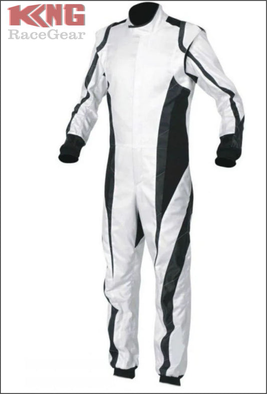 Indoor Karting Suit Black-White