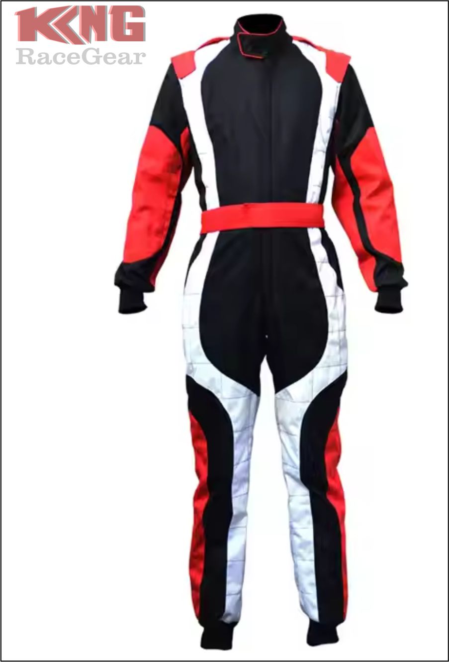 New Indoor Karting Suit Black-Red-White
