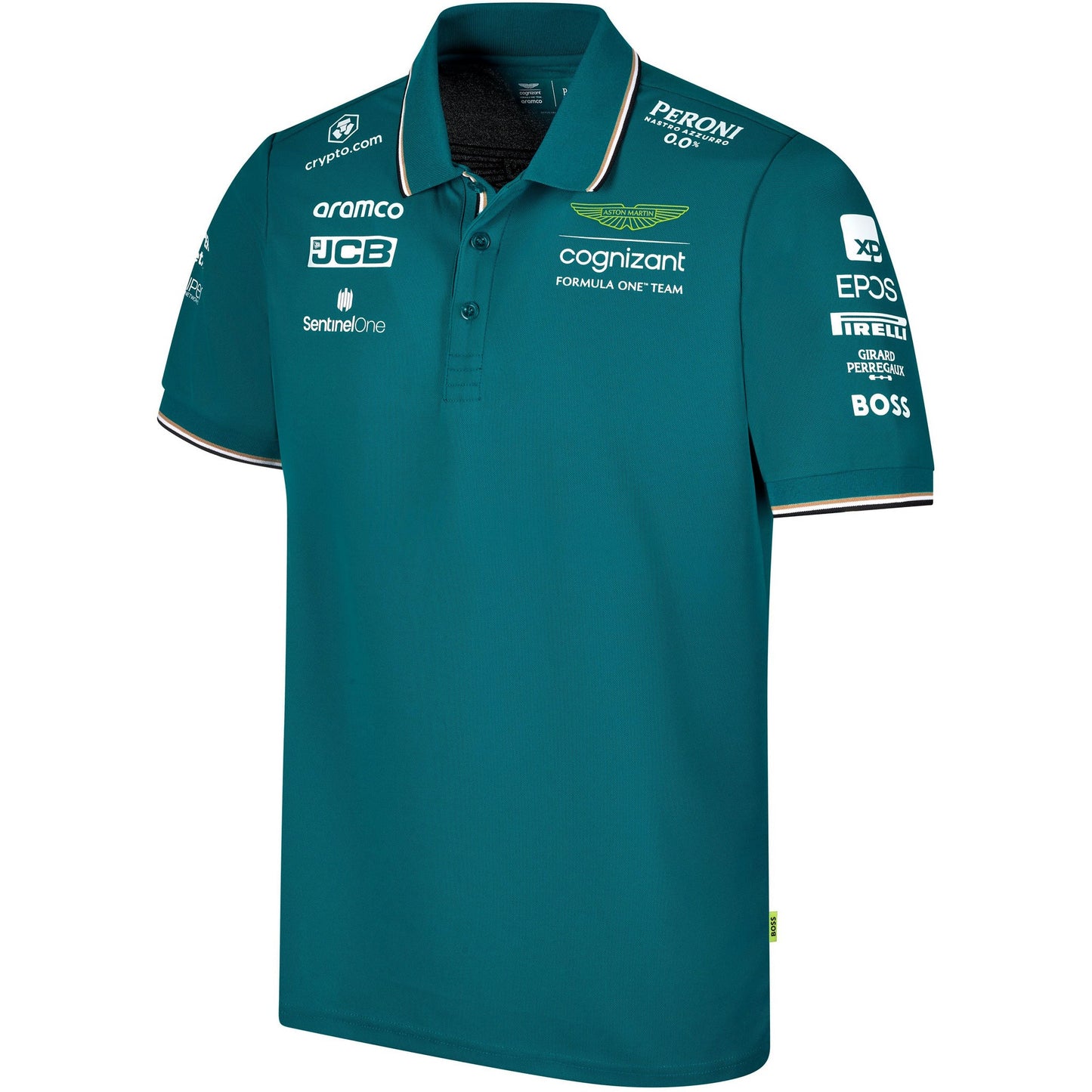 Aston Martin Cognizant F1 2023 Men's Team Polo Shirt- Green/ KING ...