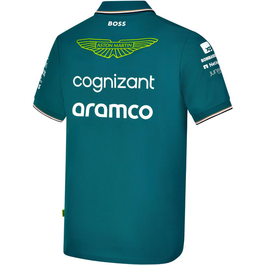 Aston Martin Cognizant F1 2023 Men's Team Polo Shirt- Green