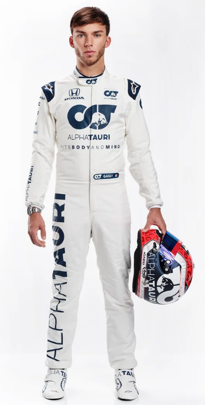 Pierre Gasly with new Alpha Tauri Racing suit