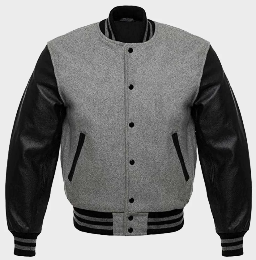 Grey Varsity Jacket Women's