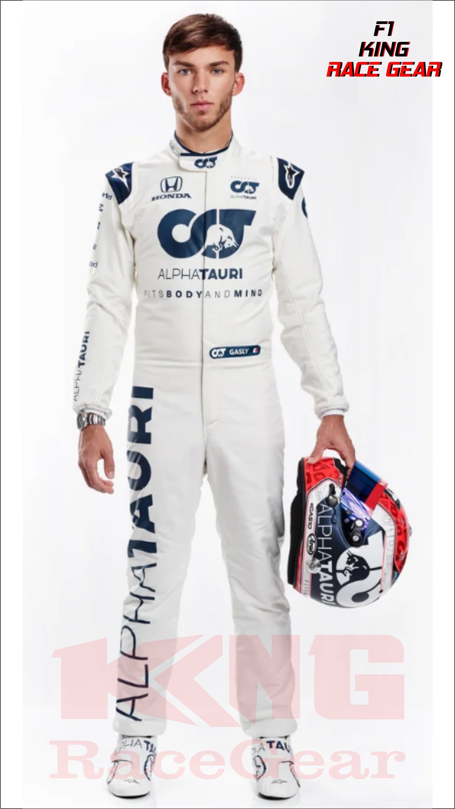 Pierre Gasly with new Alpha Tauri Racing suit