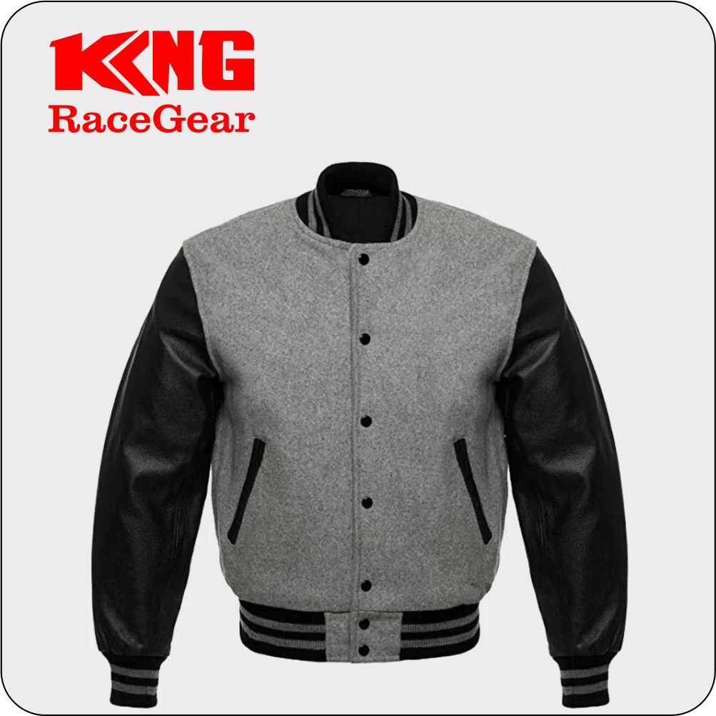 Grey Varsity Jacket Women's