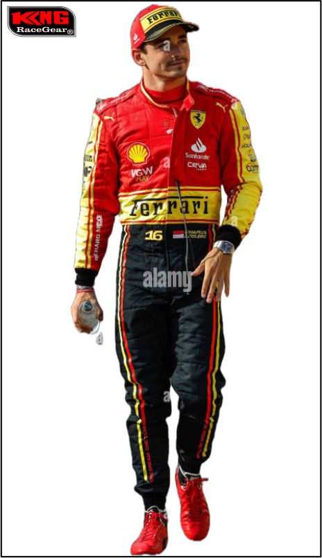 Charles Leclerc Ferrari Monza F1 suit 2023