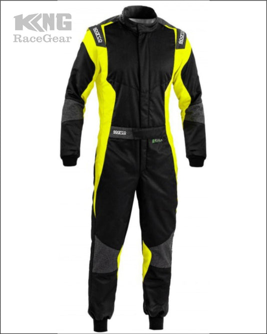 Sparco Futura Race Suit - Black/Yellow/Grey