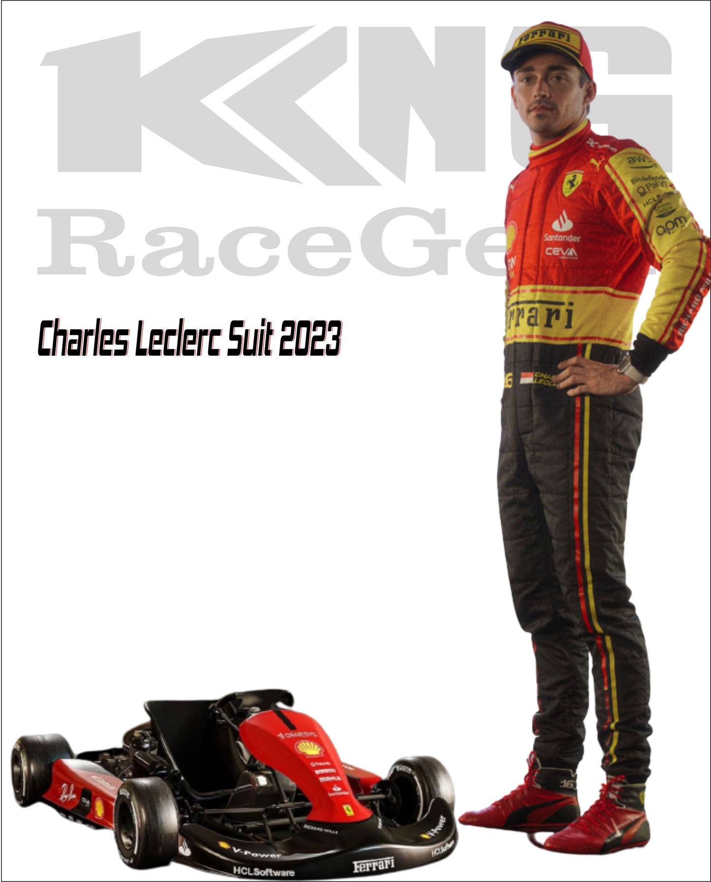 Charles Leclerc Ferrari Monza F1 suit 2023