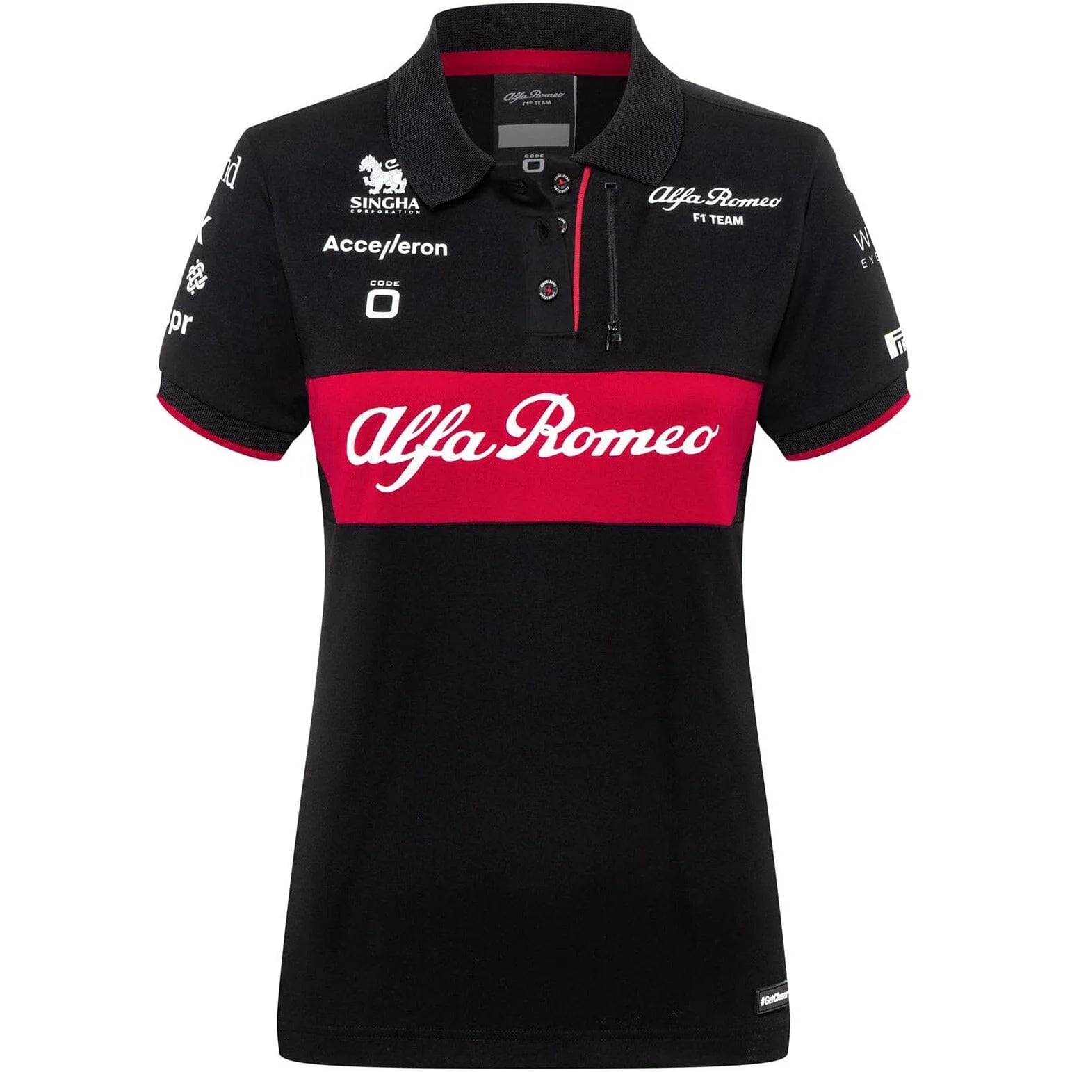 Alfa Romeo Racing F1 2023 Women's Team Polo Shirt - Black/ KING ...