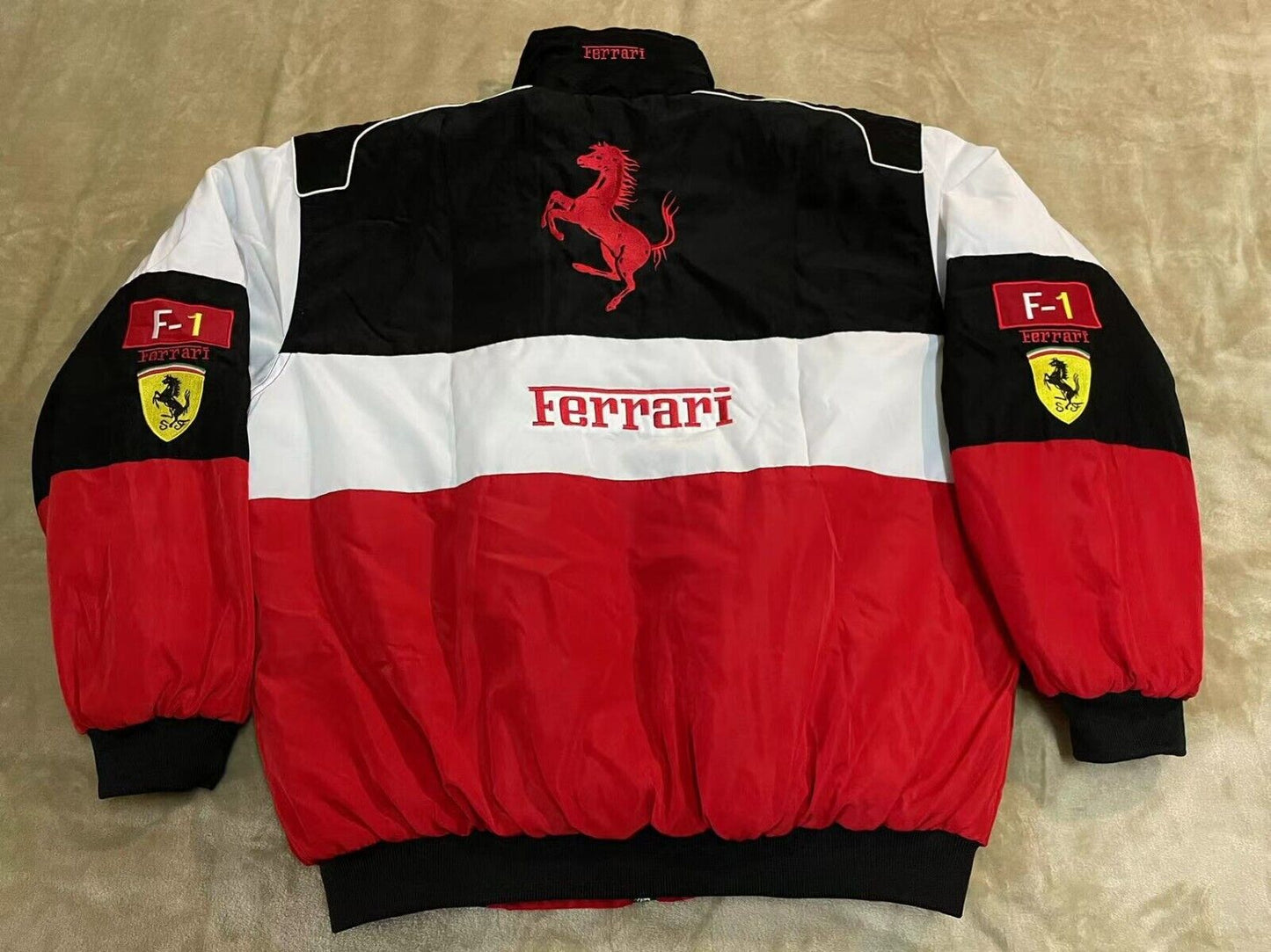 F1 Vintage Scuderia Ferrari Jacket White™ / KING RACEGEAR – King Racegear