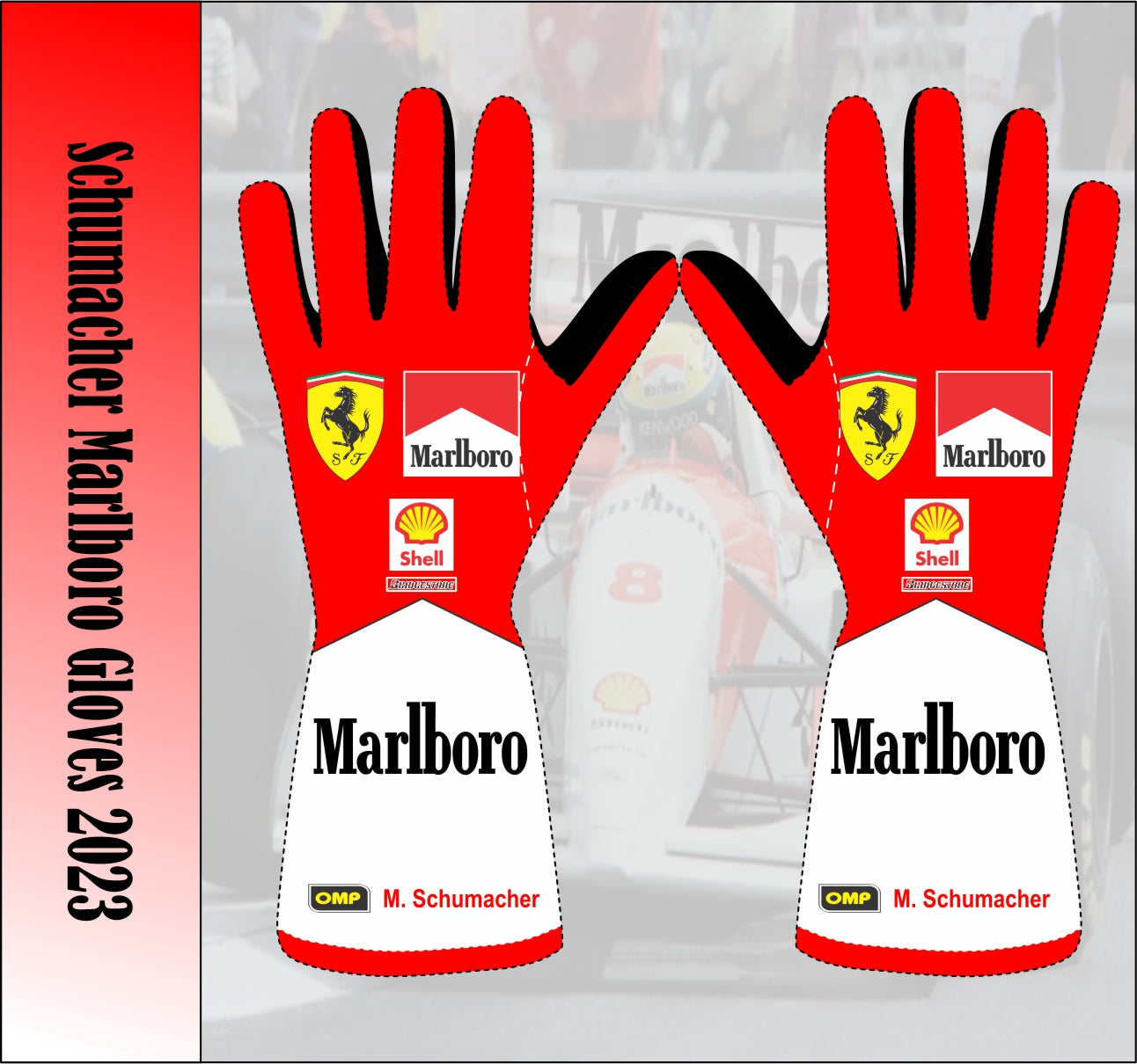 F1 Schumacher Marlboro Gloves 2023