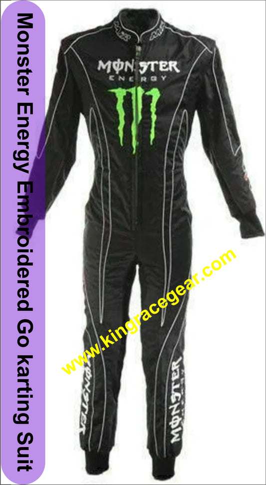 Monster energy Sublimation Printed go kart race suit, In All Sizes
